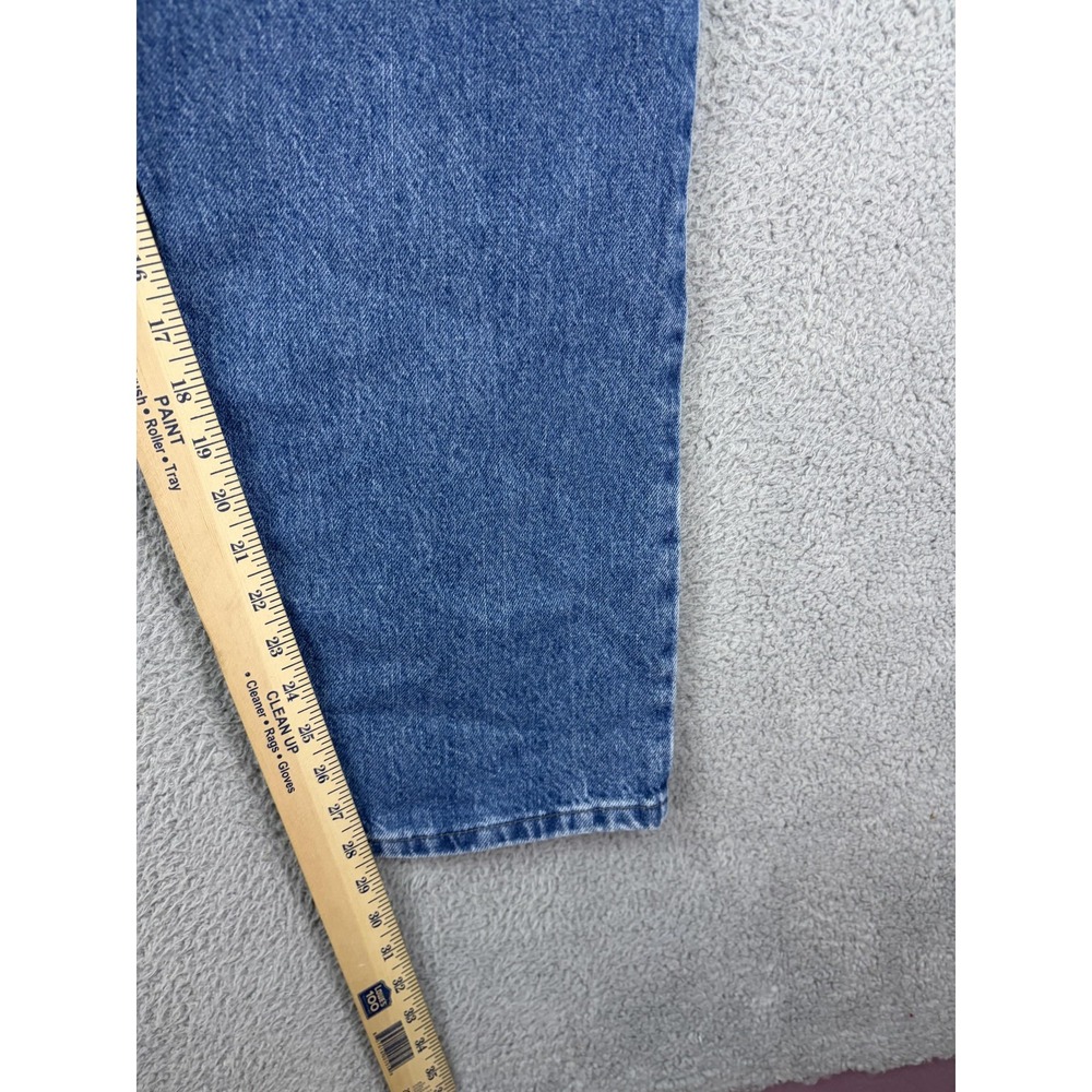 Lee Jeans Womens 16 Petite Blue Relaxed High Rise Tapered Pepper Stone Denim New - Picture 4 of 10